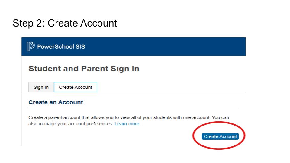 Create account
